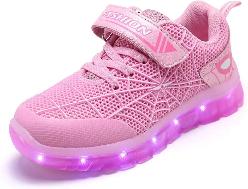 BFOEL Spider Light up Shoes for Boys Girls Walking Sneaker with USB Charging Birthday Thanksgiving Christmas Day Best Gift