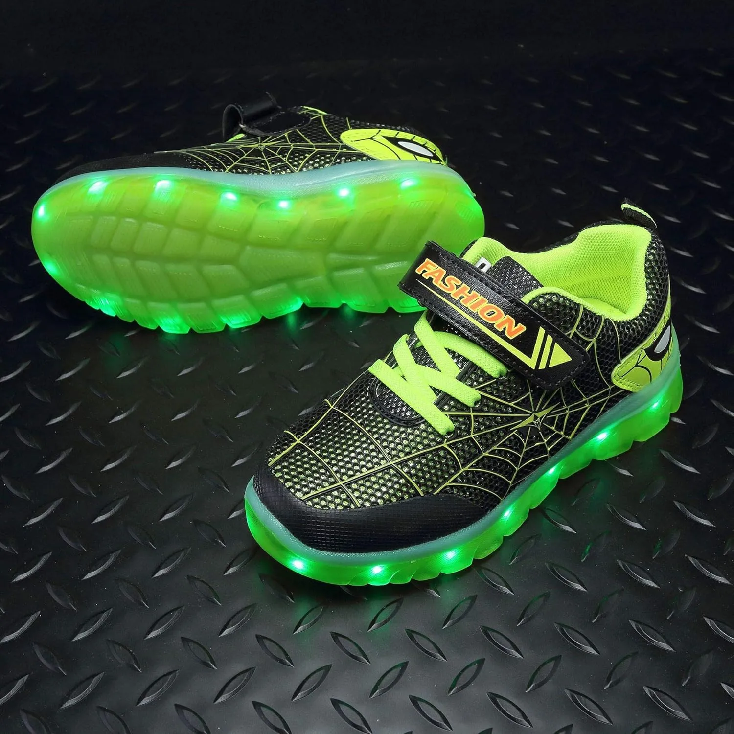 BFOEL Spider Light up Shoes for Boys Girls Walking Sneaker with USB Charging Birthday Thanksgiving Christmas Day Best Gift