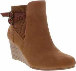 Blowfish Women's Belrue Wedge Ankle Boots, Brown Raven/Tech Knit/Scotch, 8 M US