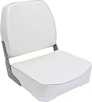 Boat Seat, Marine Folding Seat, Folding Boat Seat Low/High Back, Fold-Down Boat Captain Chair for Fishing Boat, Sightseeing Boat, Speedboat, Canoe (Beige, 1)