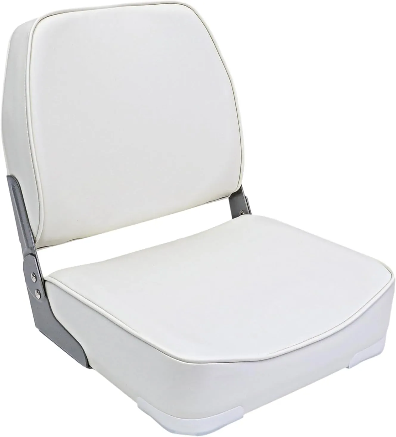 Boat Seat, Marine Folding Seat, Folding Boat Seat Low/High Back, Fold-Down Boat Captain Chair for Fishing Boat, Sightseeing Boat, Speedboat, Canoe (Beige, 1)