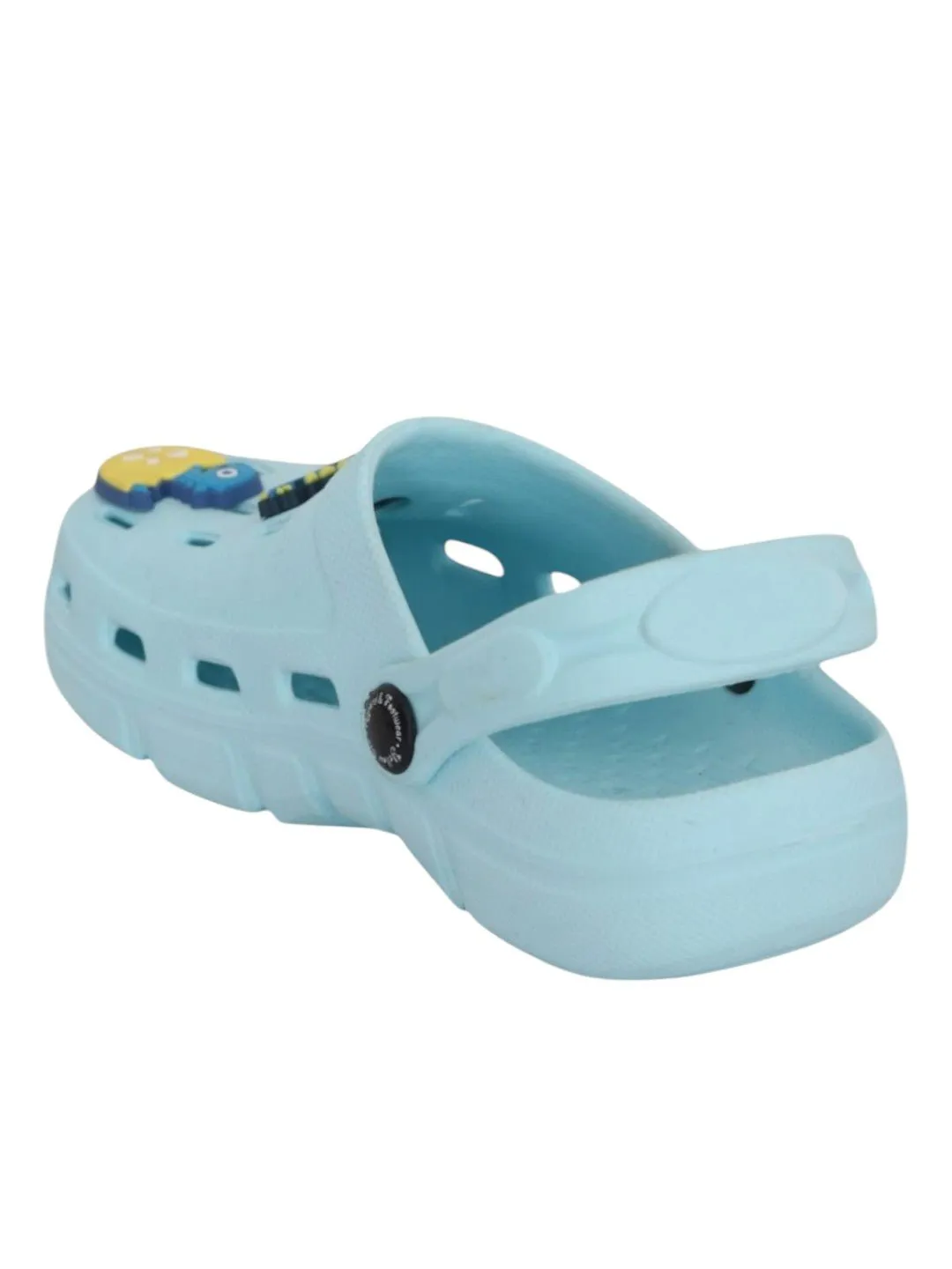Boys' Blue Glow-in-the-Dark Clogs with Playful 3D Dinosaur Charms
