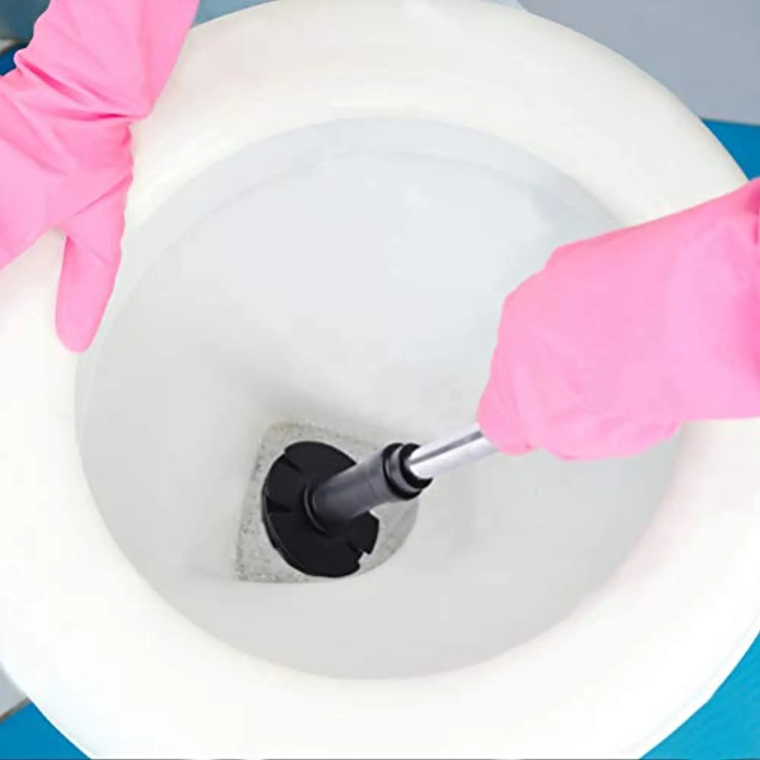 BROOM Toilet Plunger, 2020 Upgraded Two Sections Detachable Plunger for Bathroom, Toilet Dredge Tool, Stainless Steel Handle Clog Remover, Squeegee, Drain Cleaner, Hook Included (1 Pack, Black)