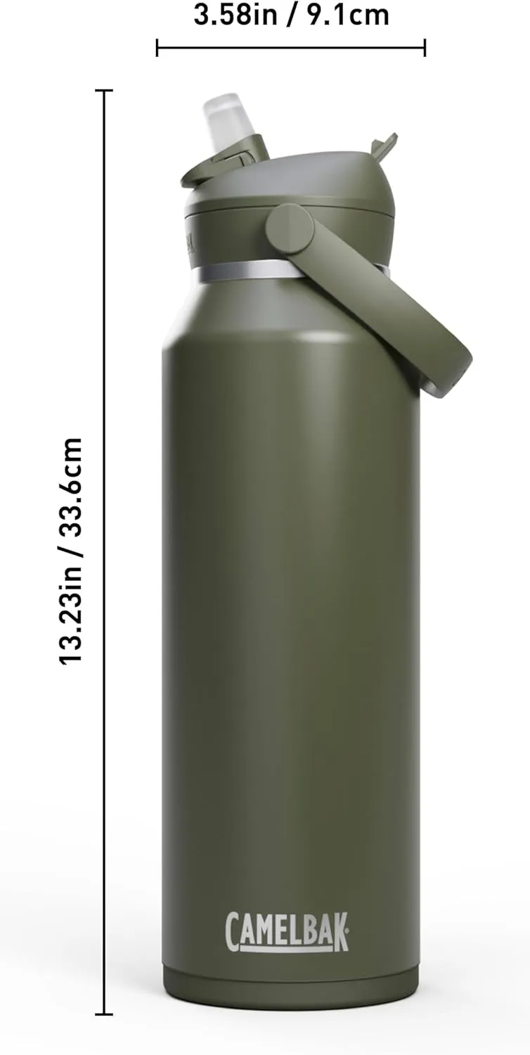 CamelBak Thrive Flip Straw Insulated Stainless Steel Water Bottle Moss, 40oz