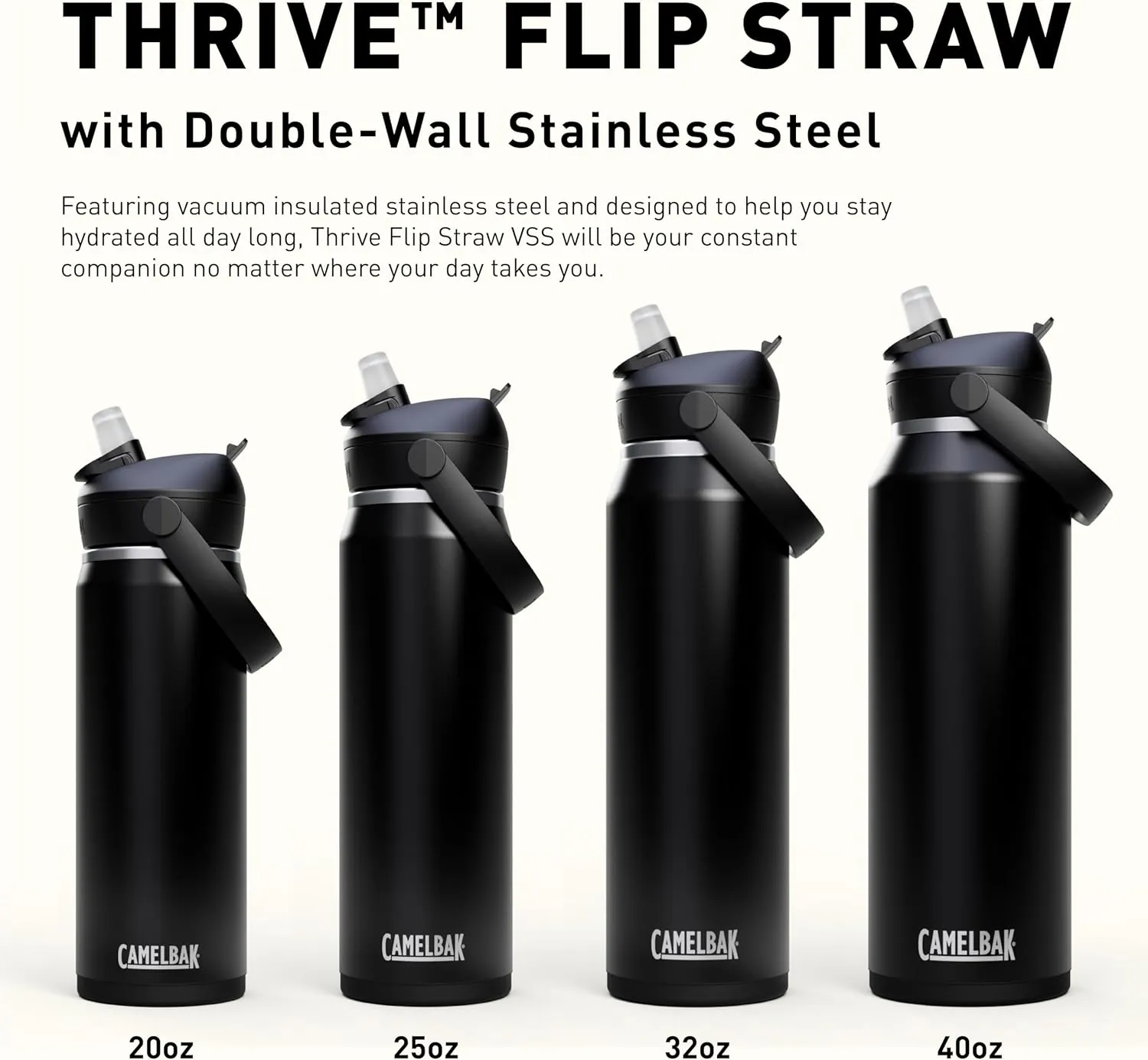 CamelBak Thrive Flip Straw Insulated Stainless Steel Water Bottle Moss, 40oz