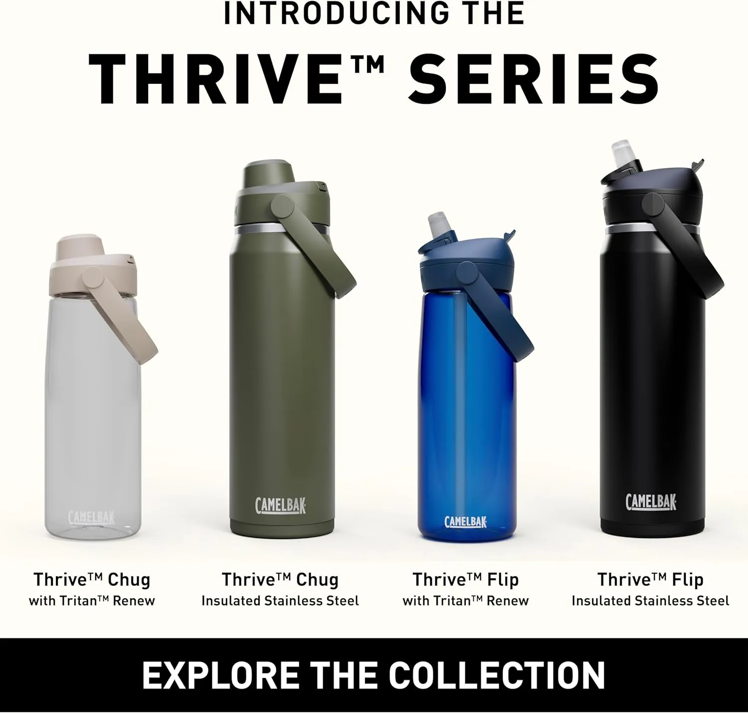 CamelBak Thrive Flip Straw Insulated Stainless Steel Water Bottle Moss, 40oz