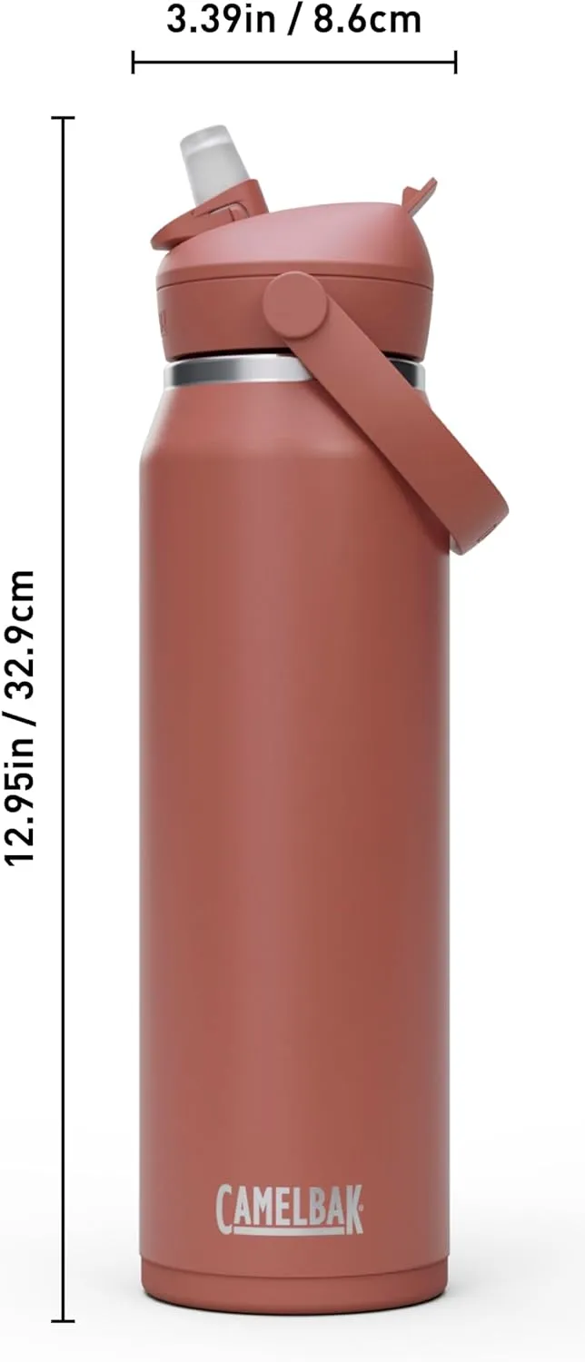 CamelBak Thrive Flip Straw Insulated Stainless Steel Water Bottle Sierra Red, 32oz