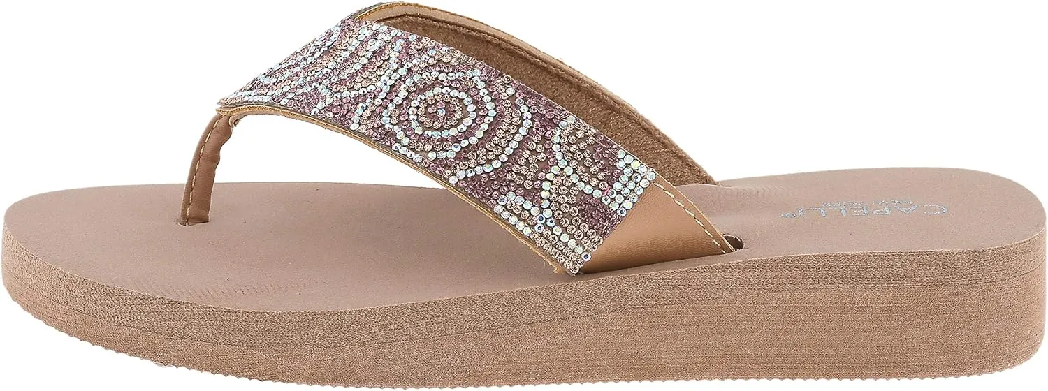 Capelli New York Ladies EVA Wedge Flip Flops