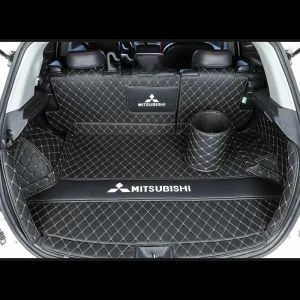 Car Boot Liner Protector for Mitsubishi Outlander EX 2010 2011 2012, Resistant Easy to Install Premium Car Accessory,B Black