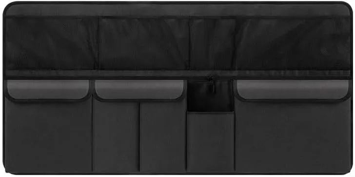 Car Boot Organiser for Ford F150 F250 F350 F450 F550 Bronco Edge Explorer Maverick Fusion C-max,Waterproof Kick Mats Seat Back Storage Bag Travel Durable Foldable Multi Pocket Journey Tidy Storage