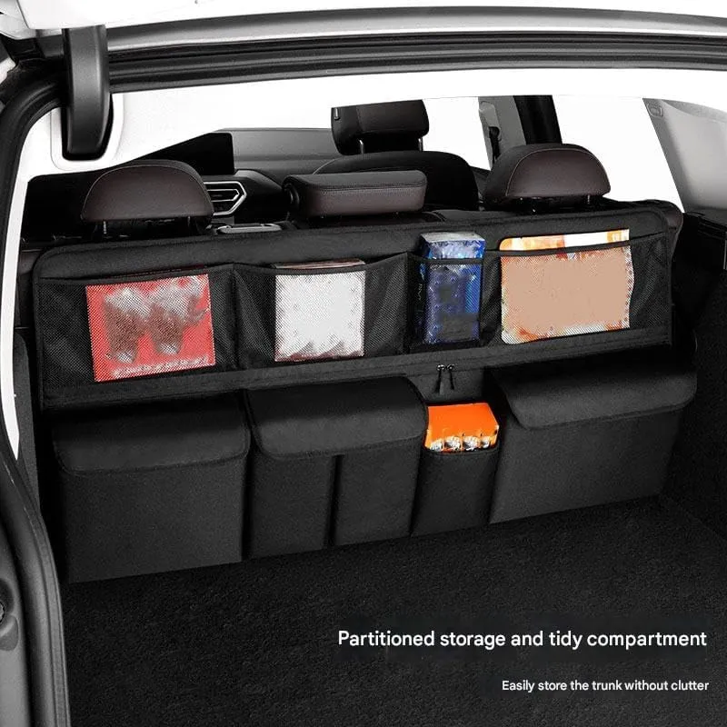 Car Boot Organiser for Ford F150 F250 F350 F450 F550 Bronco Edge Explorer Maverick Fusion C-max,Waterproof Kick Mats Seat Back Storage Bag Travel Durable Foldable Multi Pocket Journey Tidy Storage
