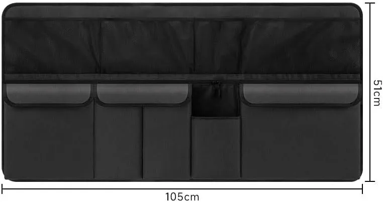 Car Boot Organiser for Ford F150 F250 F350 F450 F550 Bronco Edge Explorer Maverick Fusion C-max,Waterproof Kick Mats Seat Back Storage Bag Travel Durable Foldable Multi Pocket Journey Tidy Storage