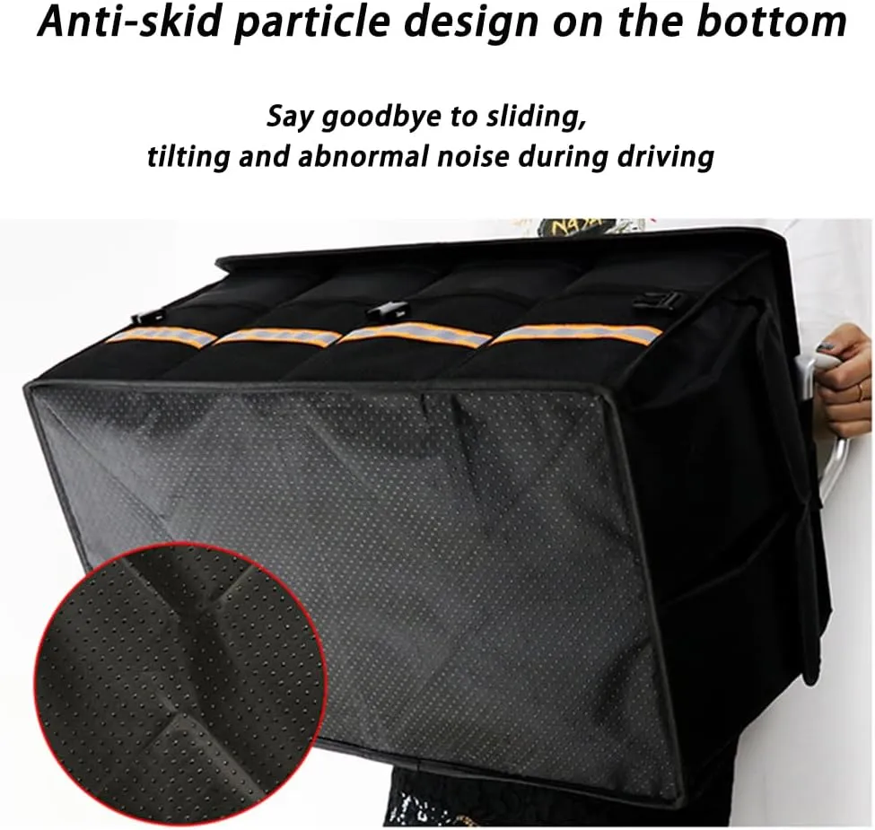 Car Boot Organiser for Lancia Ypsilon/A112/Appia/Beta/Delta/Flaminia/Flavia, Durable Car Boot Tidy Collapsible Easy to Use,B Grey-C Large