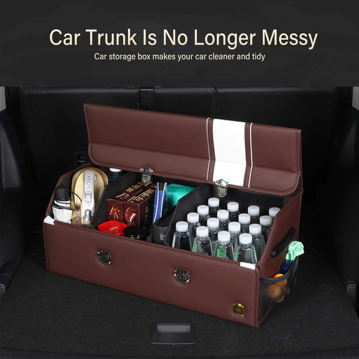 Car Boot Organiser for Ligier JS50/JS60/Myli/Pulse 4/Be Sun, Foldable Storage Box Waterproof Car Boot Tidy Storage Box Durable Car Boot Storage Organiser,B-L