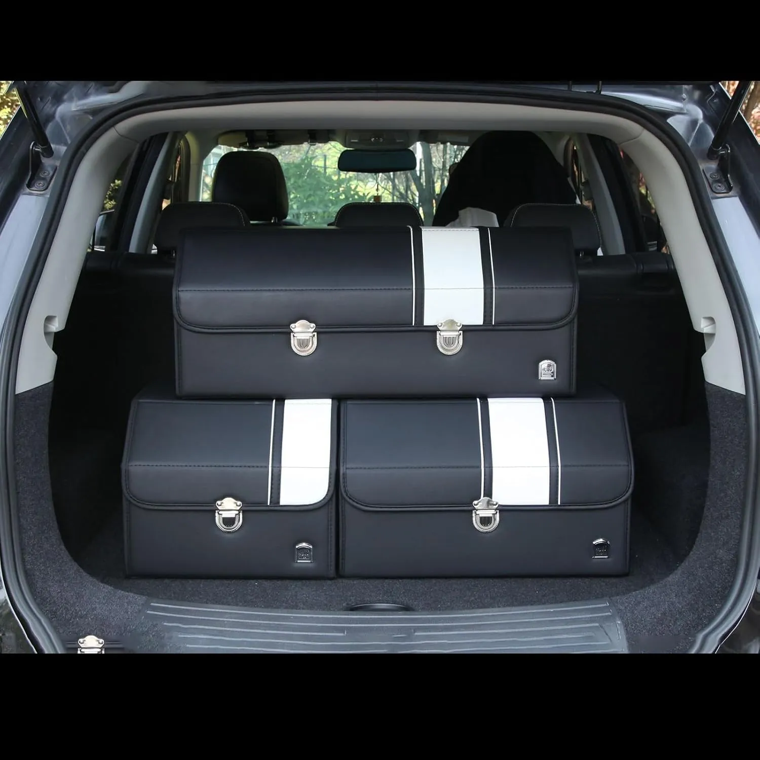 Car Boot Organiser for Ligier JS50/JS60/Myli/Pulse 4/Be Sun, Foldable Storage Box Waterproof Car Boot Tidy Storage Box Durable Car Boot Storage Organiser,B-L