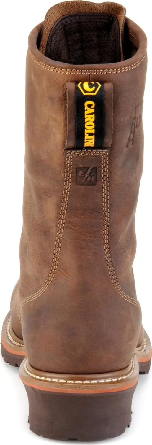 Carolina Boots Linesman 10" Composite Toe Waterproof Work Boot for Men - Durable, Slip-Resistant, Ideal for Construction & Outdoor Work