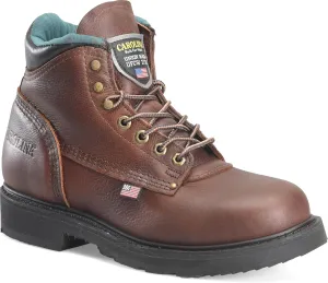 Carolina Boots Sarge 6" Soft Toe Work Boots for Men - Amber Gold Leather, AG7 Footbed, EH Rated, DRI-LEX Lining, Durable Comfort