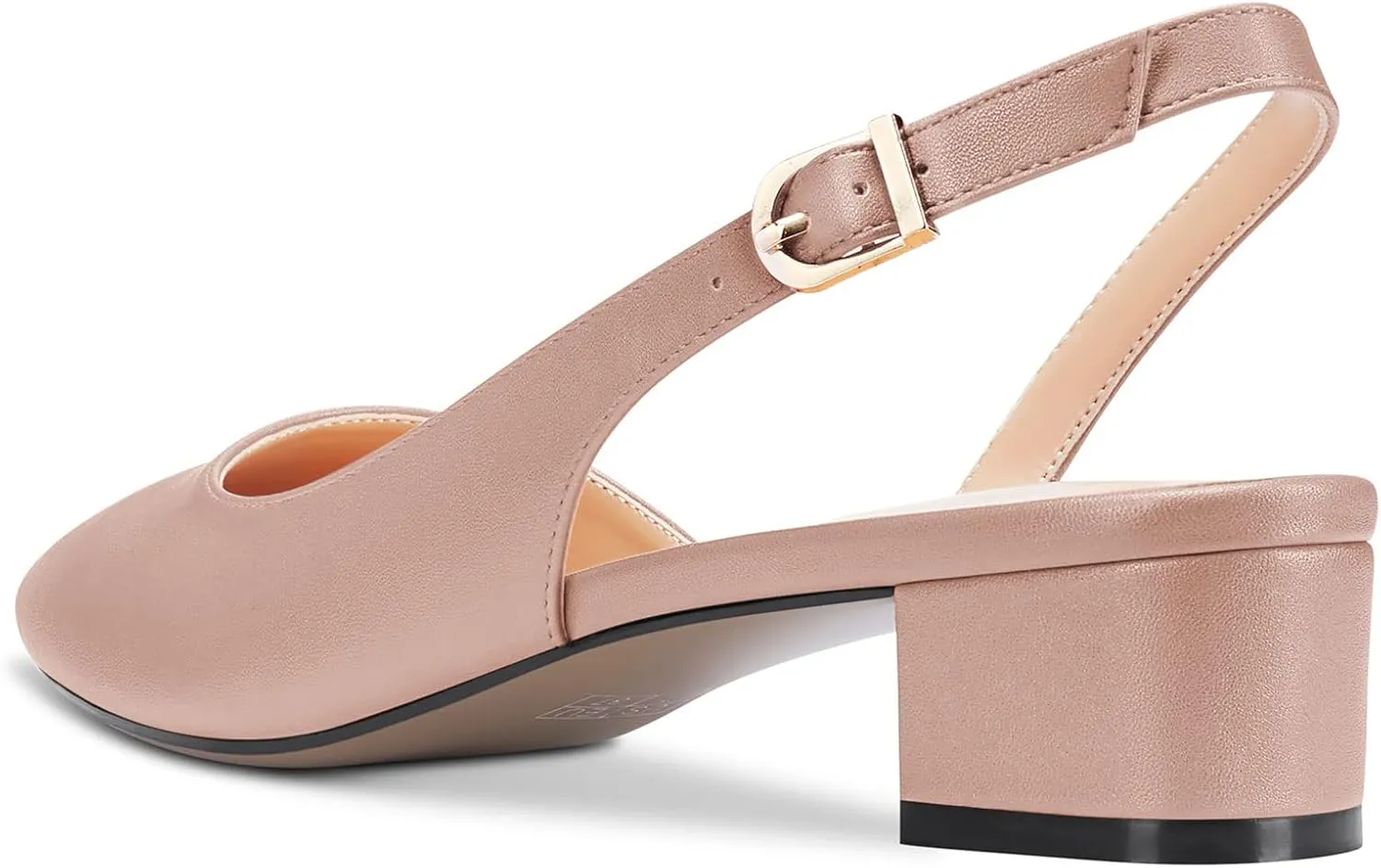 Castamere Women Chunky Block Low Kitten Heel Pointed Toe Slingback Pumps Classic Cute Party Office 1.4 Inches Heels