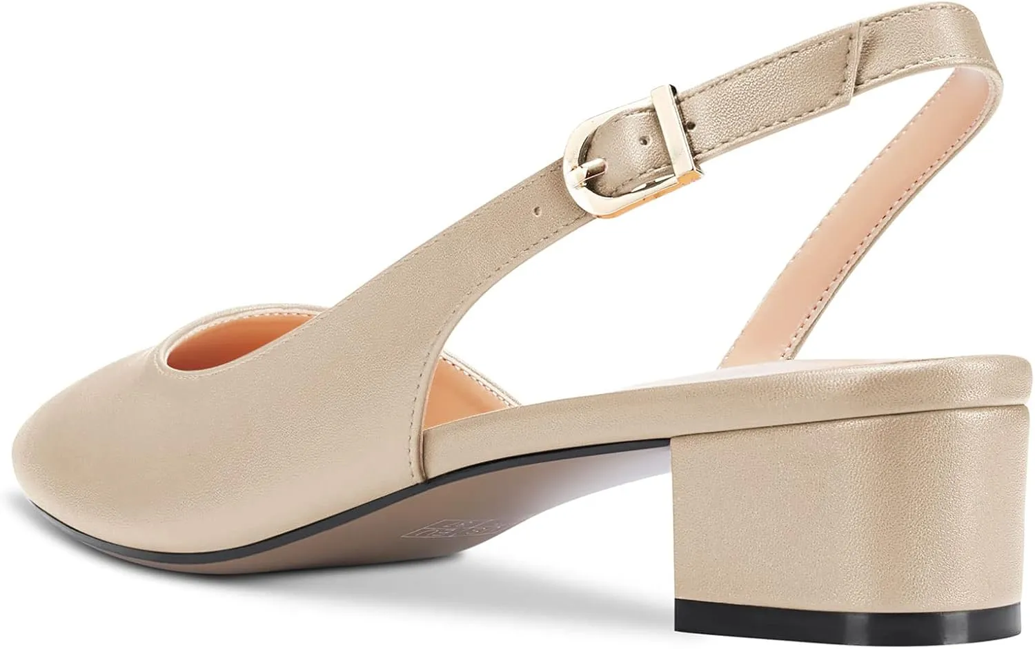 Castamere Women Chunky Block Low Kitten Heel Pointed Toe Slingback Pumps Classic Cute Party Office 1.4 Inches Heels
