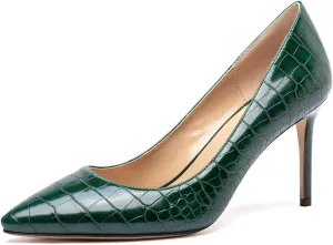 Castamere Womens Basic High Heels Pumps Slip-on Pointy Toe Stilettos 8.5 CM Heel