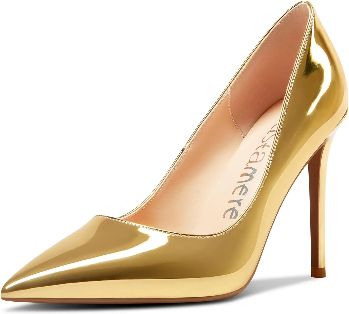 Castamere Womens High Heels Pointed-Toe Slip-on Stilettos Pumps 4Inch Heel Shoes