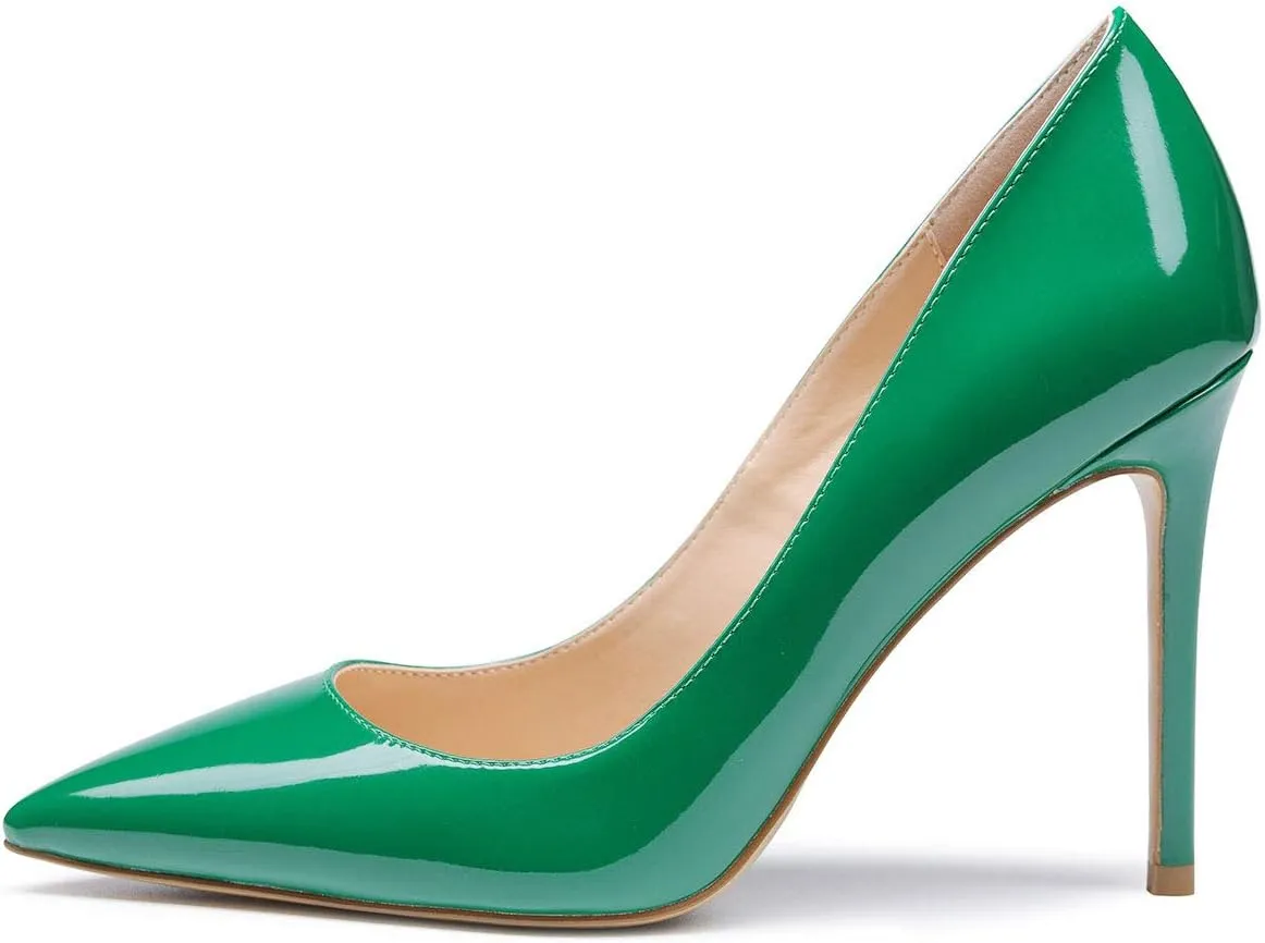 Castamere Womens High Heels Pointed-Toe Slip-on Stilettos Pumps 4Inch Heel Shoes