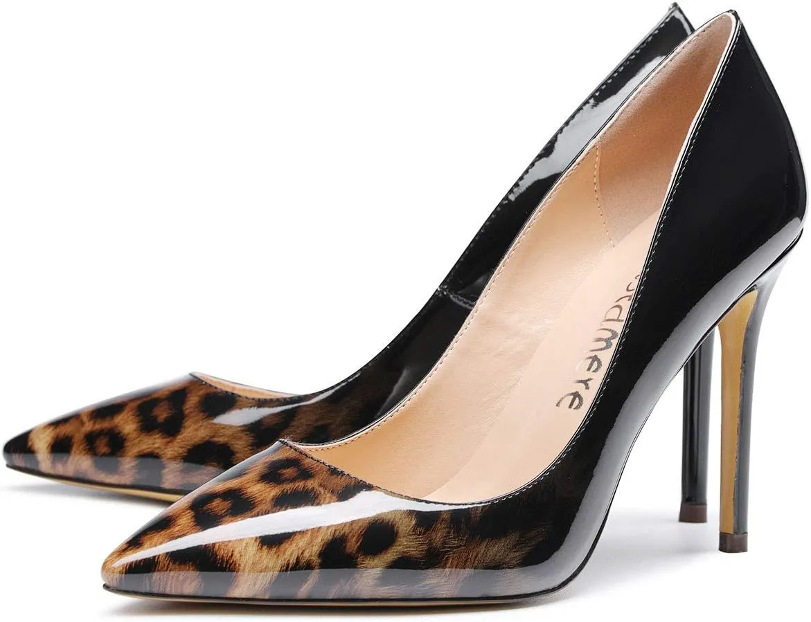 Castamere Womens High Heels Pointed-Toe Slip-on Stilettos Pumps 4Inch Heel Shoes
