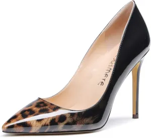 Castamere Womens High Heels Pointed-Toe Slip-on Stilettos Pumps 4Inch Heel Shoes