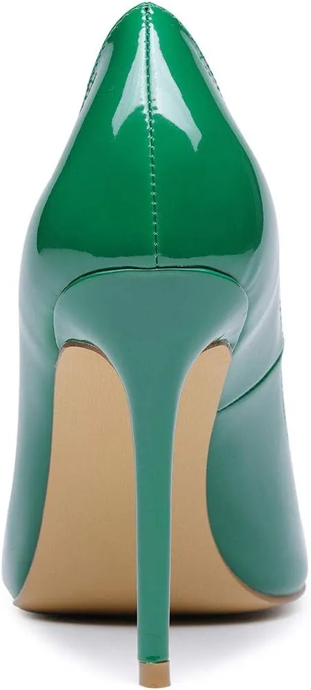 Castamere Womens High Heels Pointed-Toe Slip-on Stilettos Pumps 4Inch Heel Shoes
