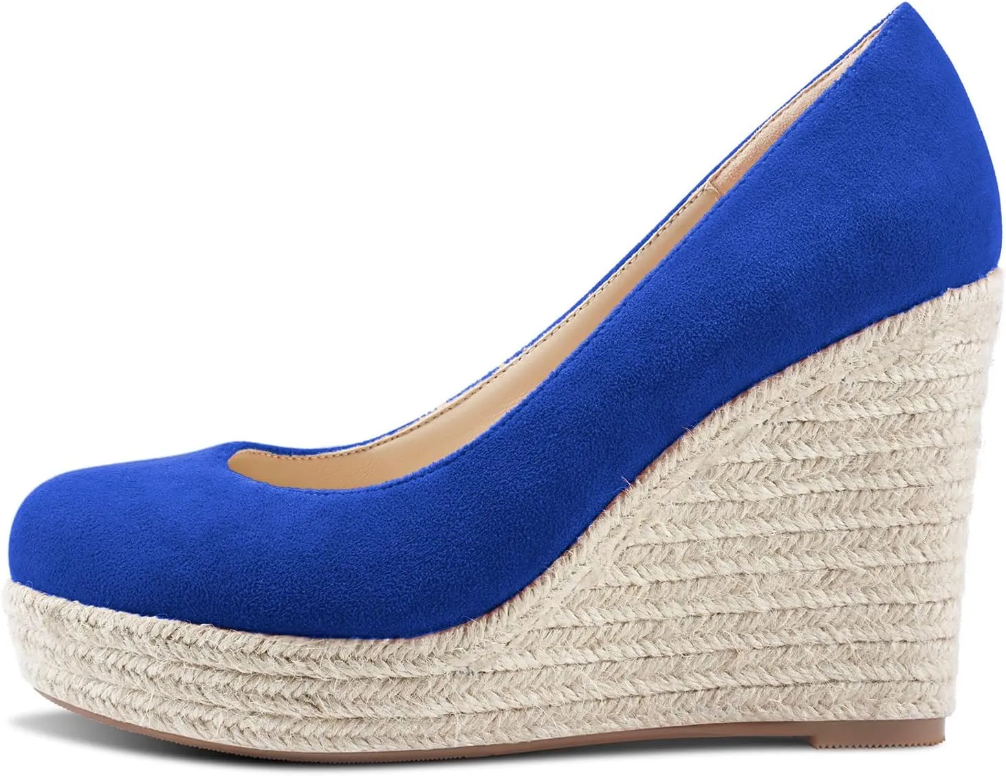 Castamere Womens Platform High Heel Round Toe Pumps Slip-on Wedding Office Classic Shoes 3.9 Inches Heels