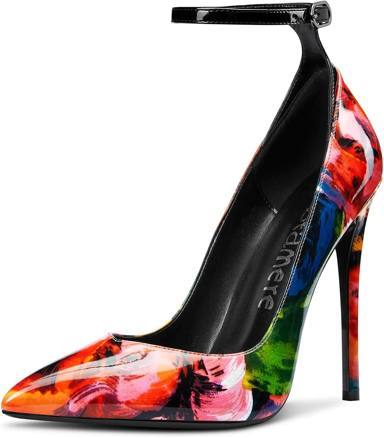 Castamere Womens Sexy Ankle Strap High Heels Pumps Elegant Pointy Toe Stilettos 12CM Heel Shoes