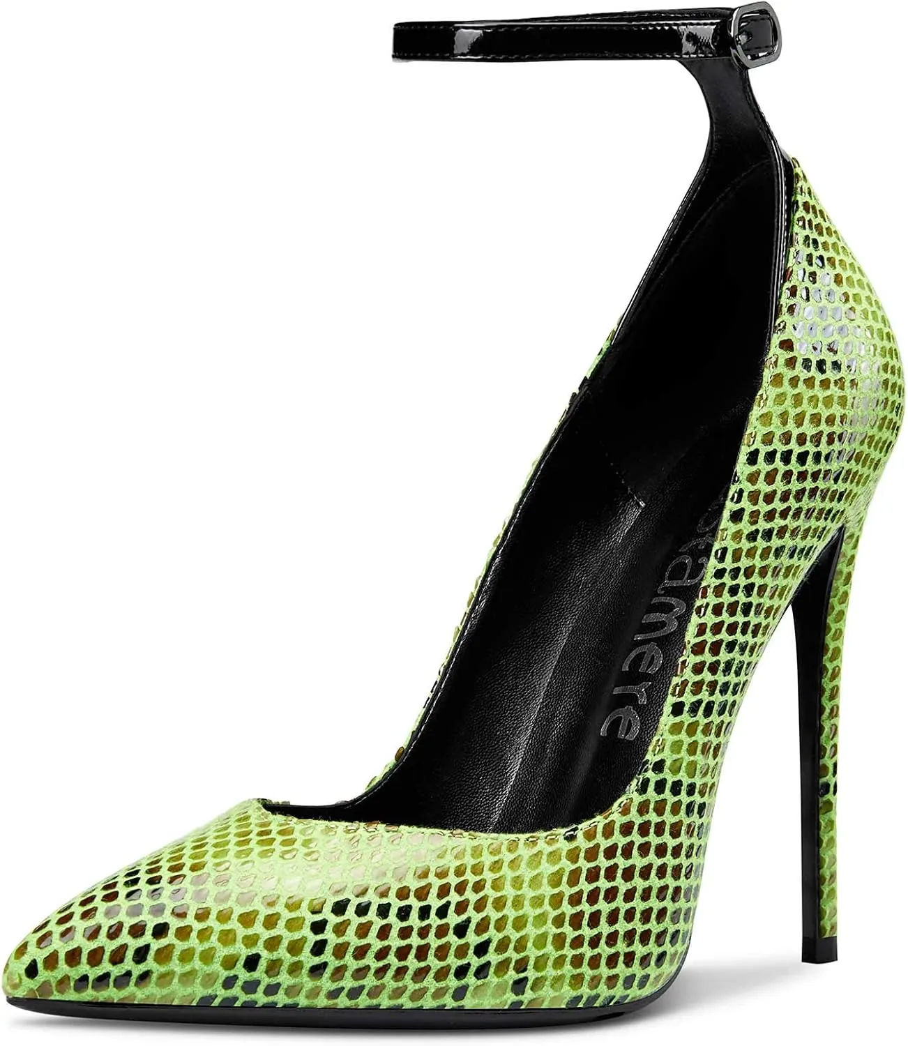Castamere Womens Sexy Ankle Strap High Heels Pumps Elegant Pointy Toe Stilettos 12CM Heel Shoes