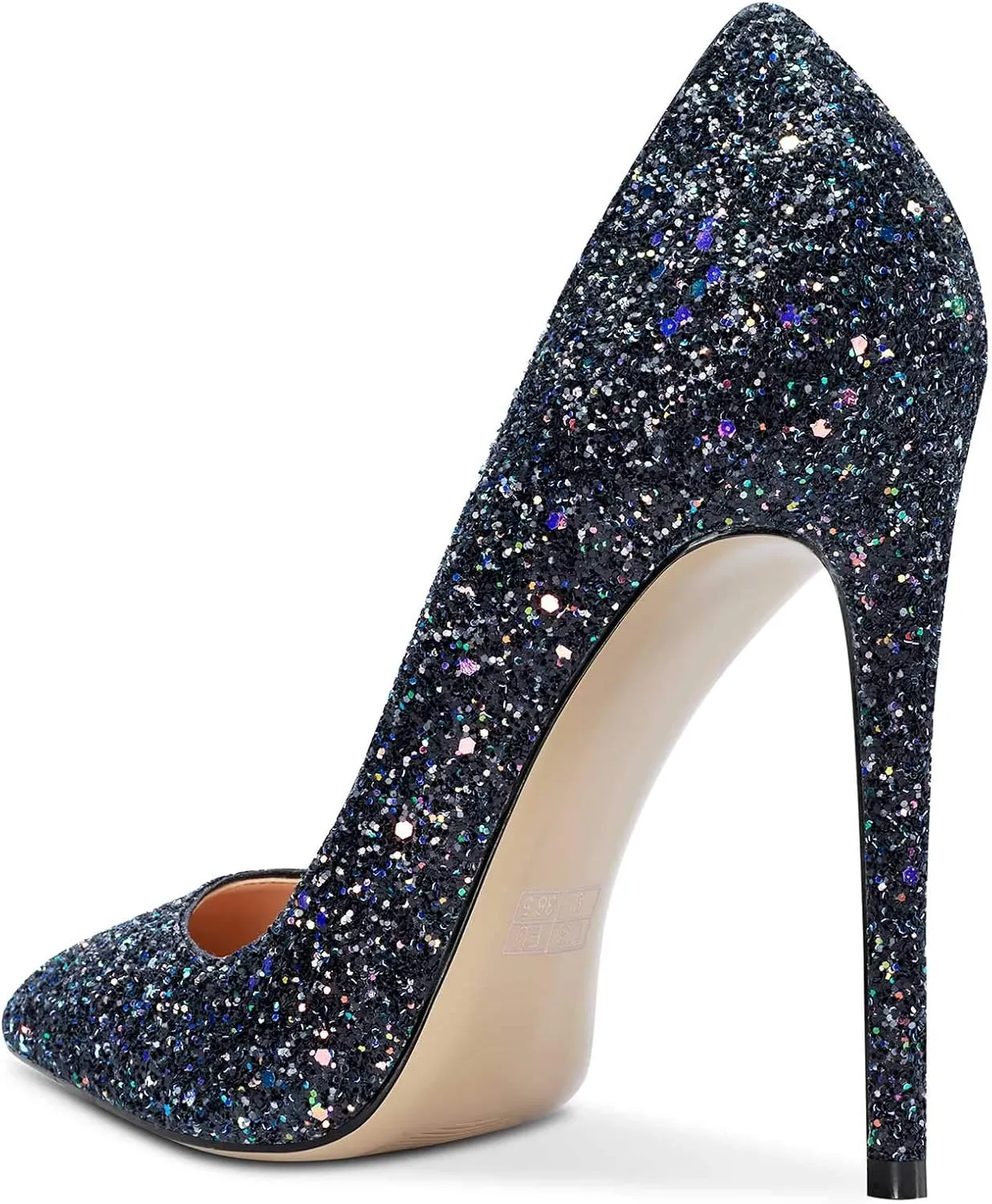 Castamere Womens Sky High Heels Basic Pumps Pointed-Toe Slip-On Stilettos 12CM Heel Shoes