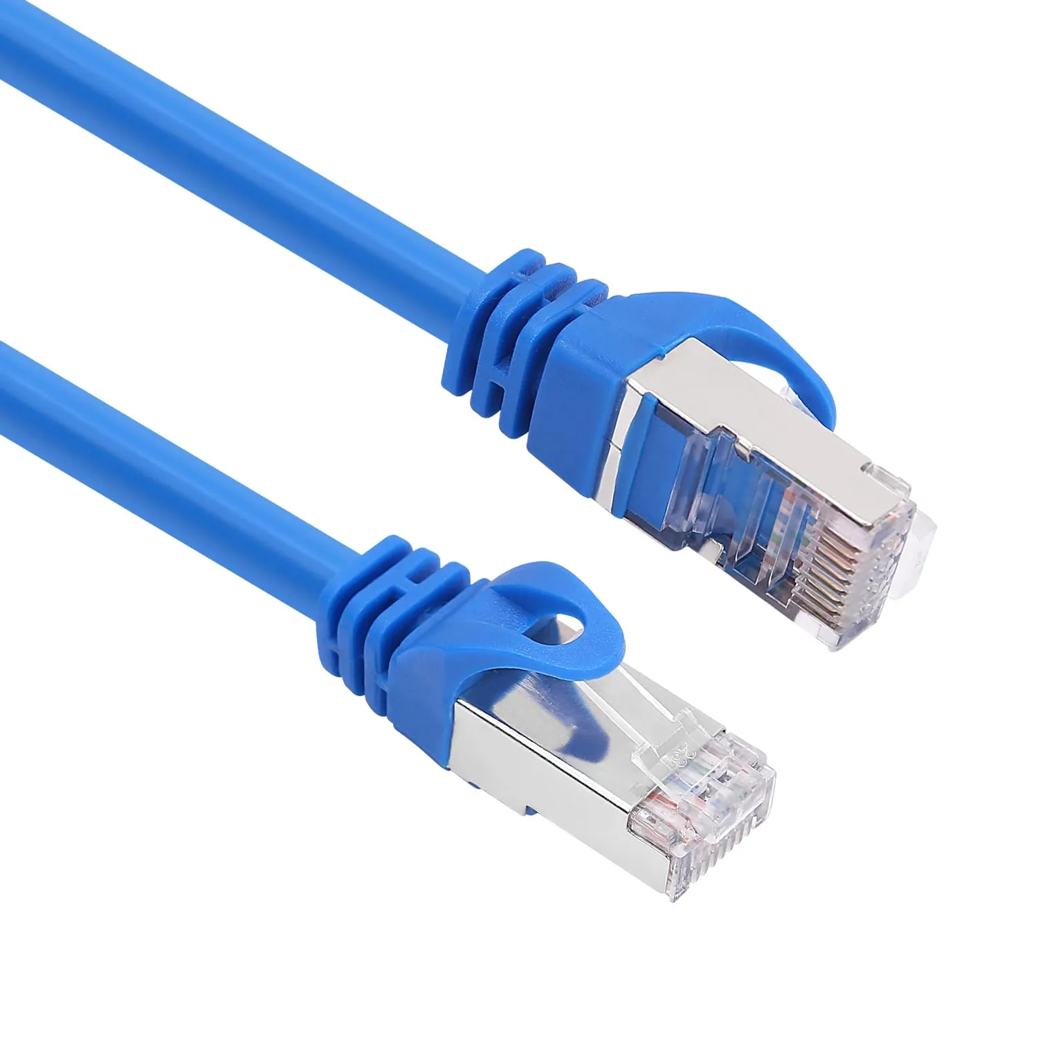 CAT 6 Shielded Ethernet Cable 100 FT, Indoor High-Speed (SFTP) 10Gbps Snagless Shielded 100FT Ethernet Cable for Internet, Router, Computer, PlayStation, Xbox, POE Camera, Printer - Blue