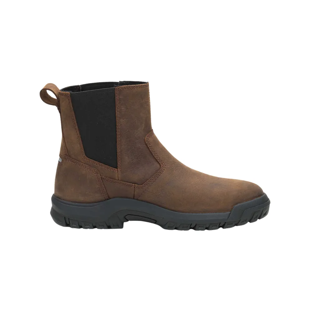 Caterpillar Men's Wheelbase Steel Toe Work Boot – Clay, Leather, Slip-Resistant, Durable Safety Boot