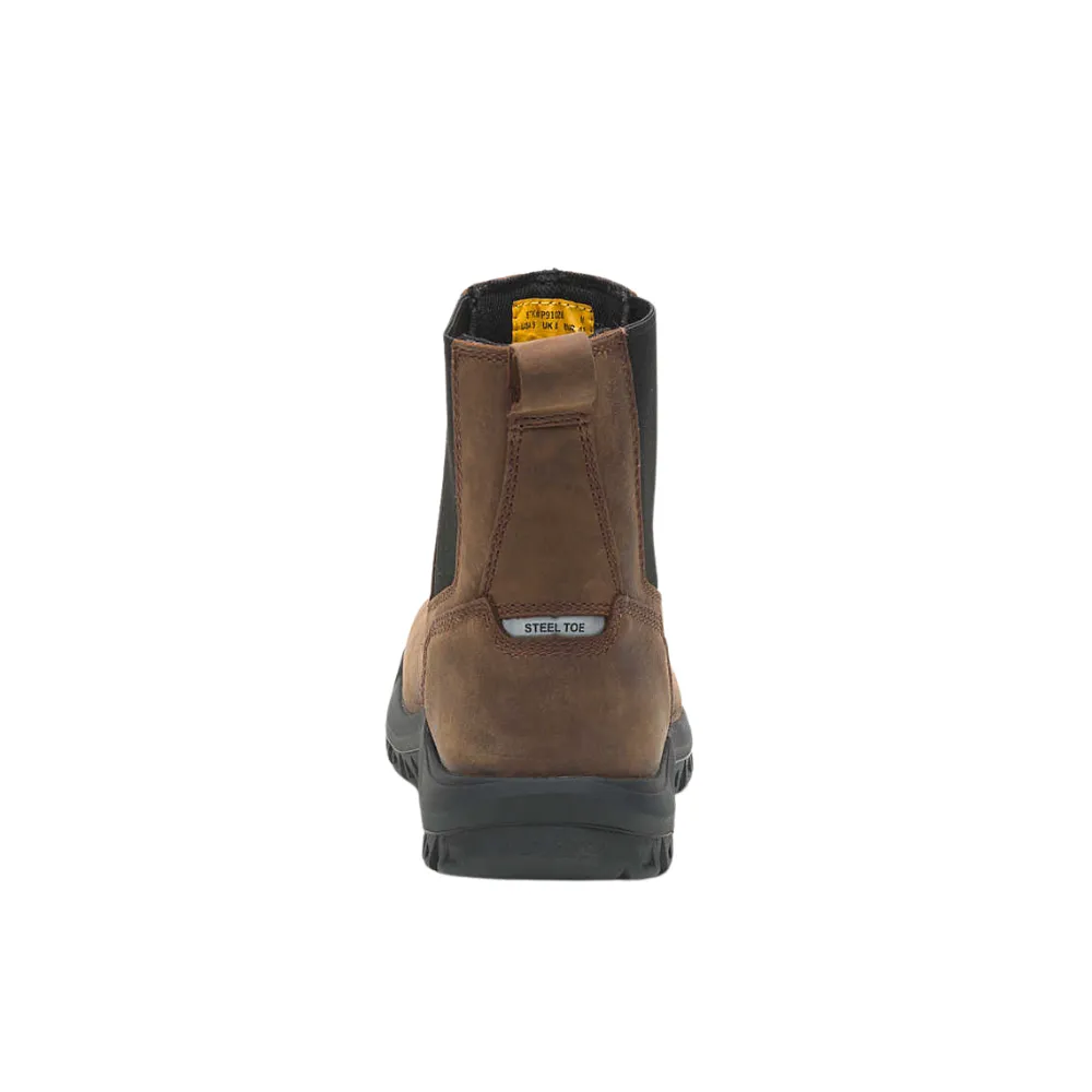 Caterpillar Men's Wheelbase Steel Toe Work Boot – Clay, Leather, Slip-Resistant, Durable Safety Boot