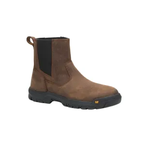 Caterpillar Men's Wheelbase Steel Toe Work Boot – Clay, Leather, Slip-Resistant, Durable Safety Boot