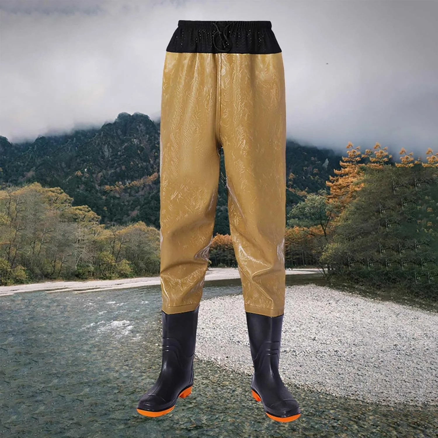 Chest Waders for Men Stocking Foot One Piece Jumpsuits Lightweight Pants Durable Bootfoot Wader for Hunting Fishing