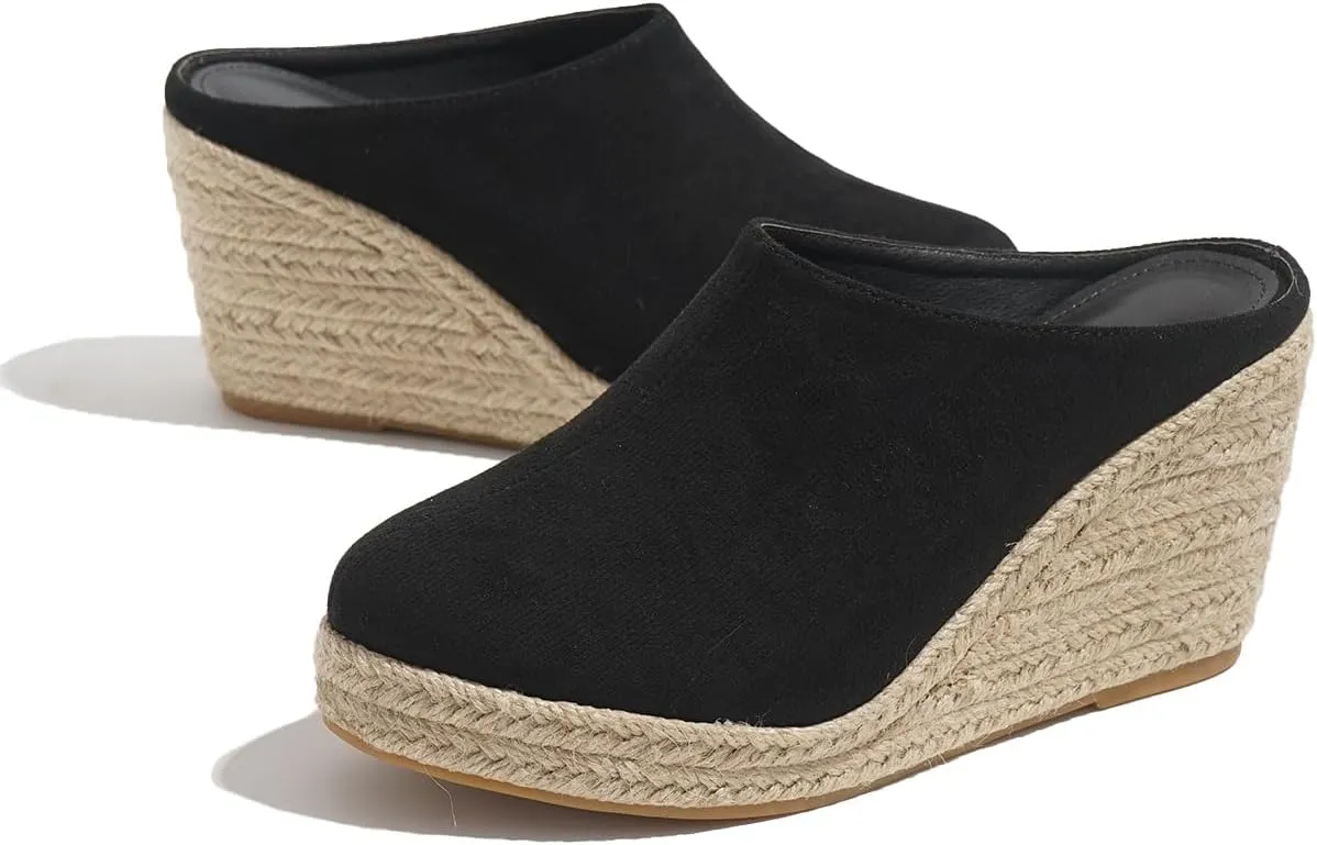 Chic Espadrille Wedge Sandals for Women - Comfortable Closed Toe Design, Easy Slip-On Access, Ideal for Casual Summer Wear & Stylish Outfits TDLEL1