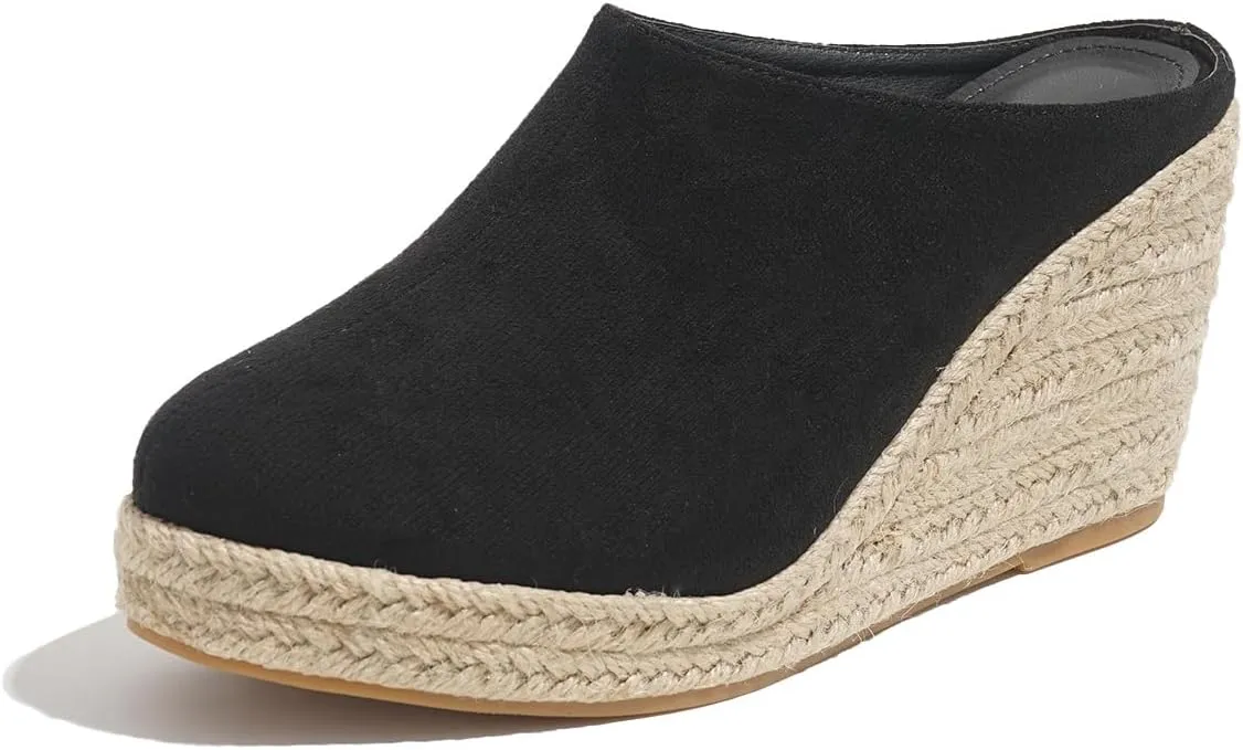 Chic Espadrille Wedge Sandals for Women - Comfortable Closed Toe Design, Easy Slip-On Access, Ideal for Casual Summer Wear & Stylish Outfits TDLEL1