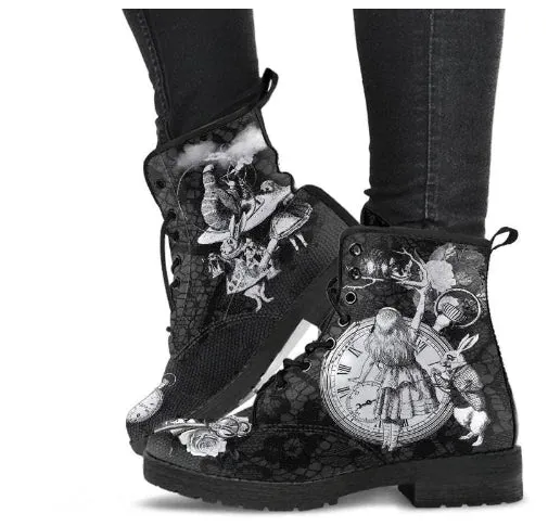 Chic Skull Pattern Ankle Boots