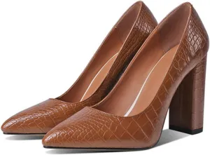 Chunky Heel Pumps for Women Pointed Closed Toe Slip On High Heel Formal Dressy Shoes Leather Suede Party Event Wedding Prom Office