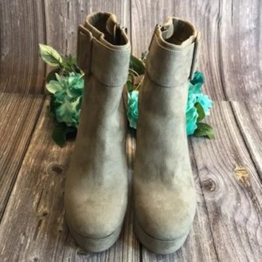 CIRCUS Alie Flint Grey Platform Booties 6M