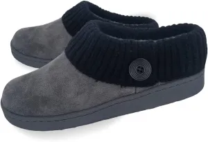 Clarks Amanda Grey Indoor Outdoor Clog Rounded Closed Toe Winter Mules