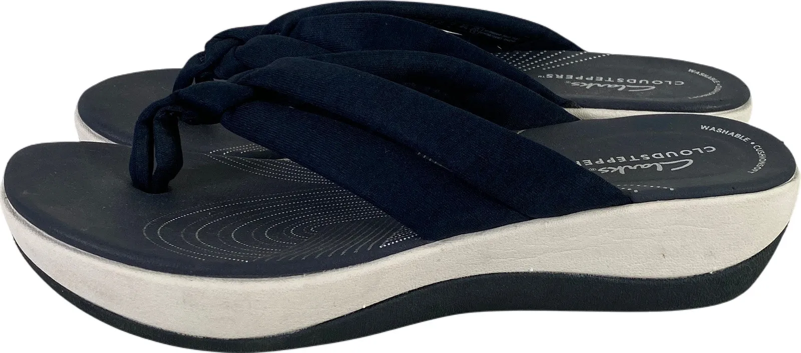 Clarks Cloudsteppers Women’s Blue Soft Strap Flip Flop Sandals - 7