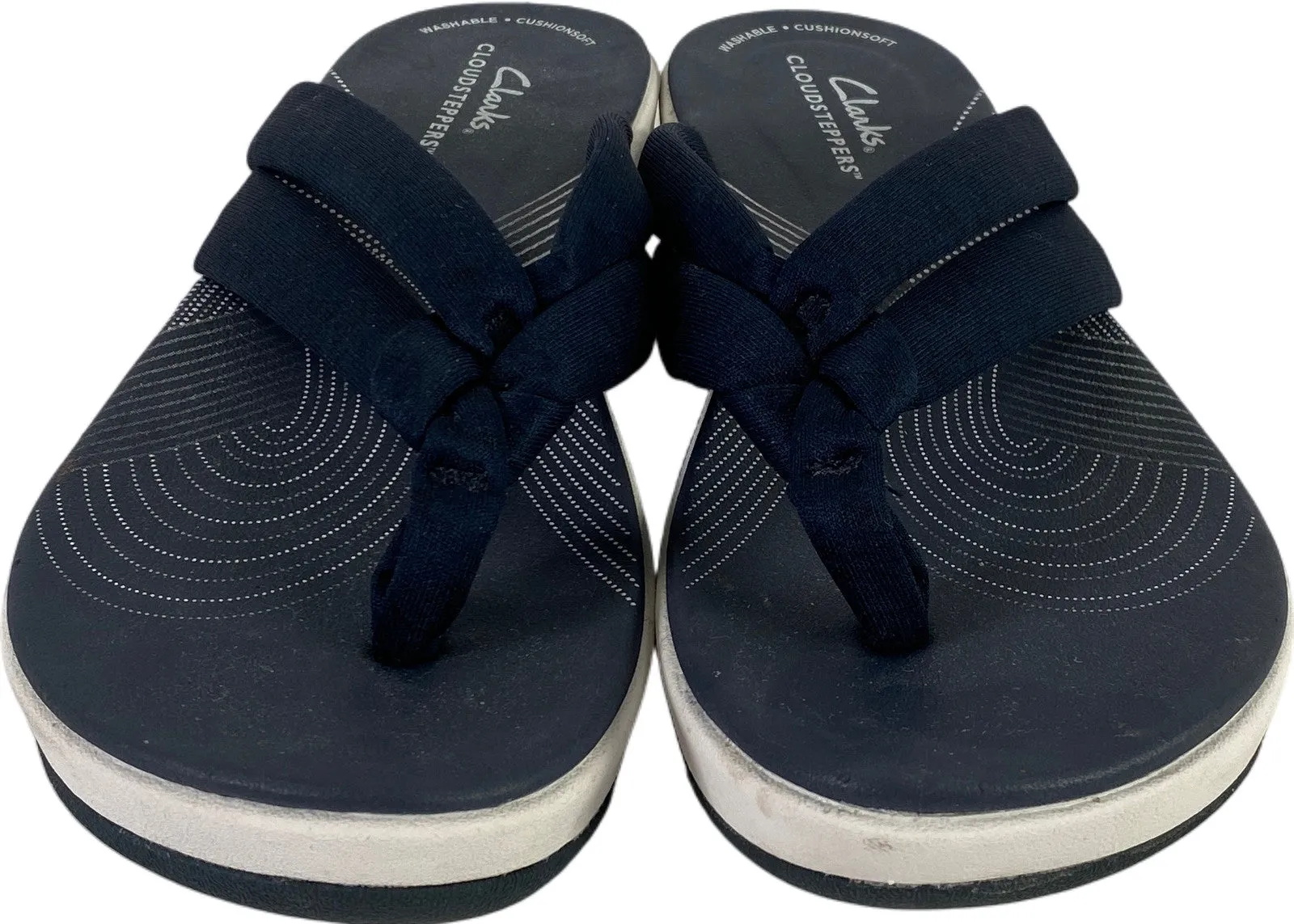 Clarks Cloudsteppers Women’s Blue Soft Strap Flip Flop Sandals - 7