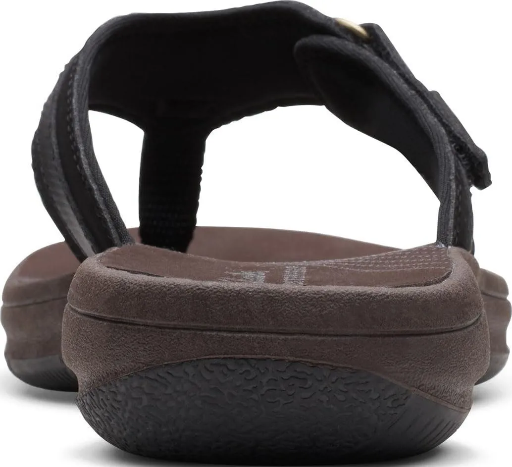 Clarks Womens Breeze Sea Flip-Flop Sandals - Comfortable Flip Flop with Adjustable Hook and Arch Support - Casual Summer Wearing Cloudsteppers for Everyday