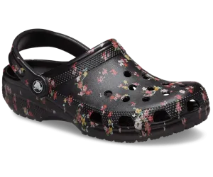 Classic Ditsy Floral Clog - Black