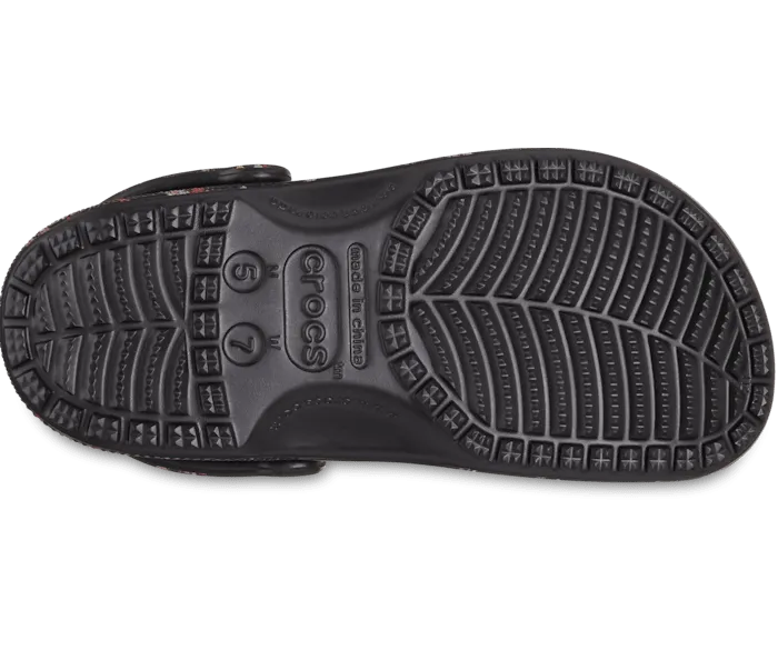 Classic Ditsy Floral Clog - Black