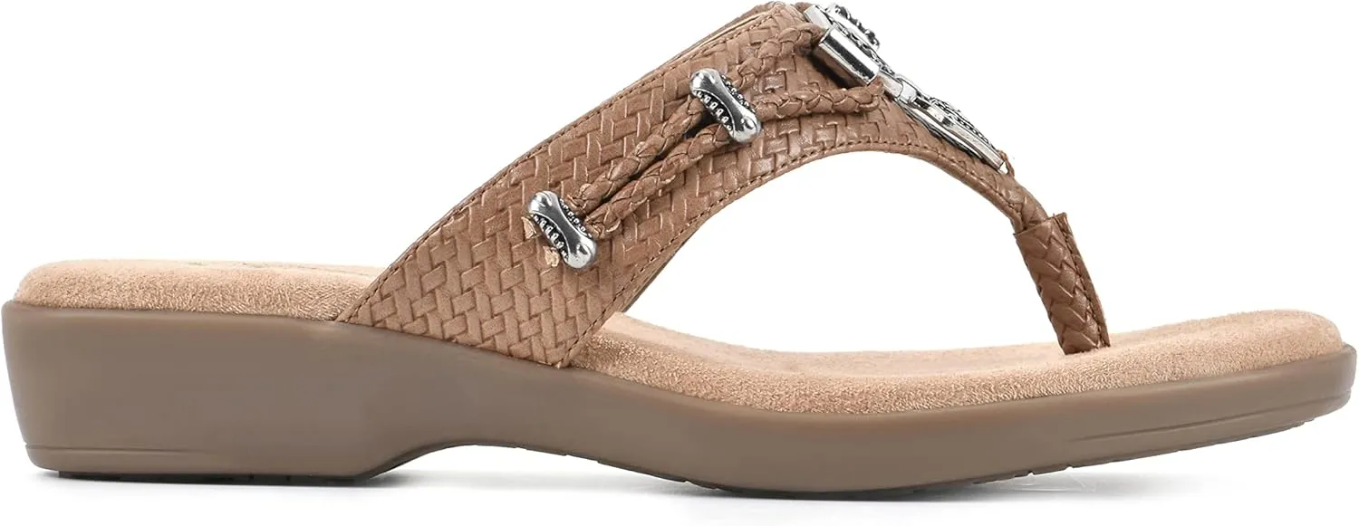CLIFFS BY WHITE MOUNTAIN Women's Bailee Cushioned Flip Flop Sandal